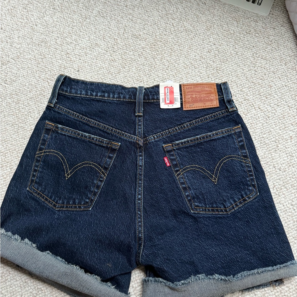 Levi's Dark Blue Jean Shorts